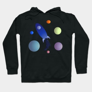 THE BLUE ROCKET LAUNCHING Hoodie